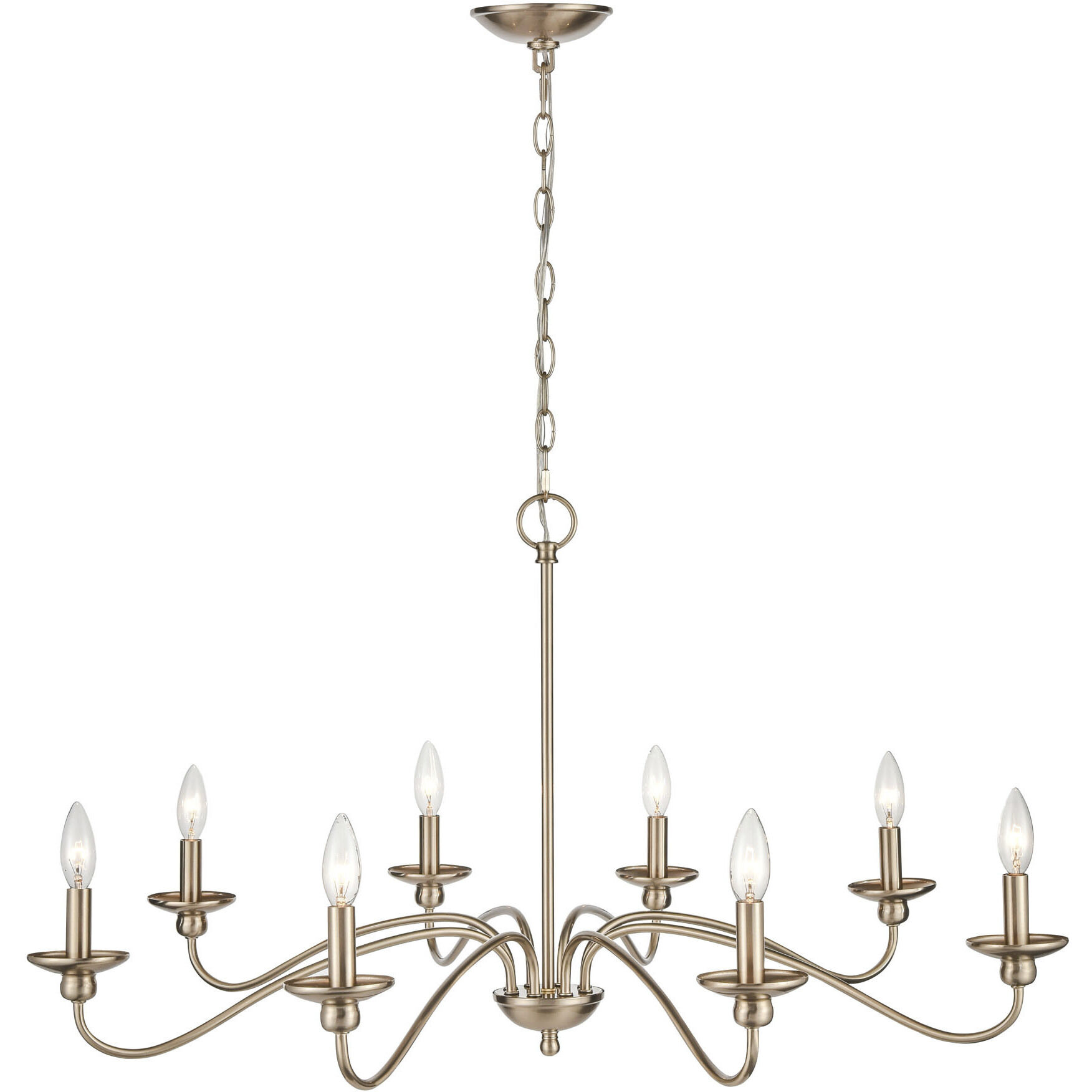 Delvona 8 Light 37.75 inch Modern Gold Chandelier Ceiling Light